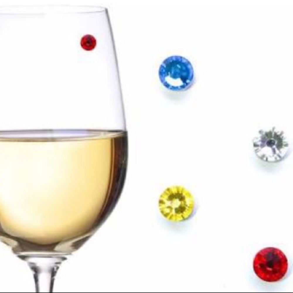 Five Magnetic Colorful Wine Charms